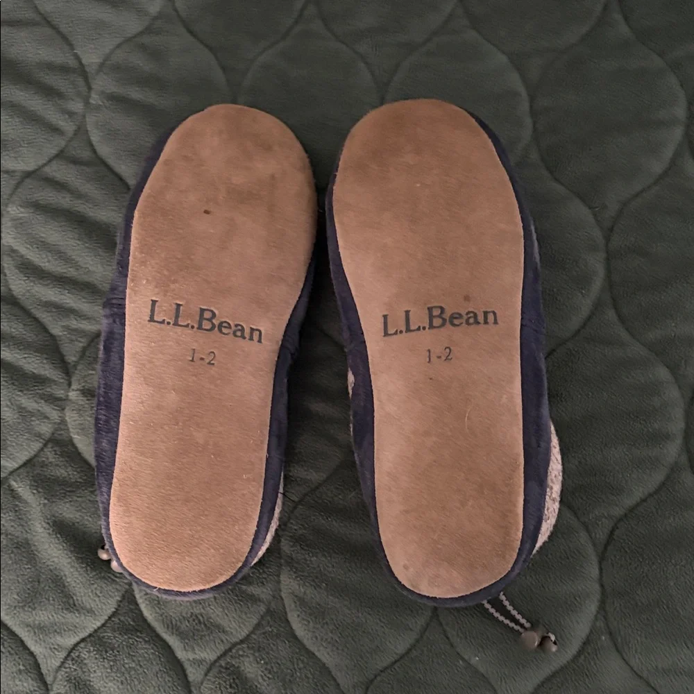 Cozy LL BEAN Gray Kids Slippers
